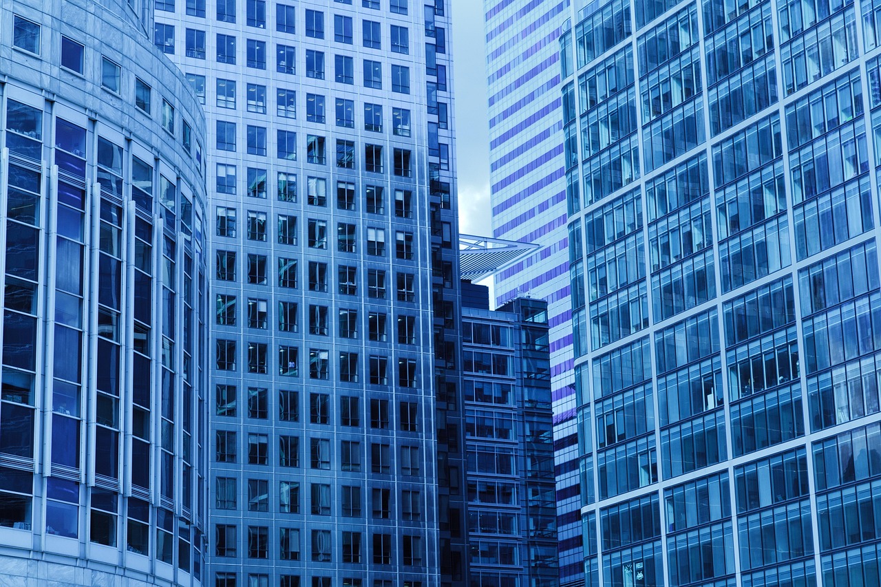 Immeuble de bureaux, parc immobilier de SCPI